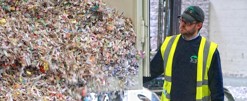 Paper shredding process